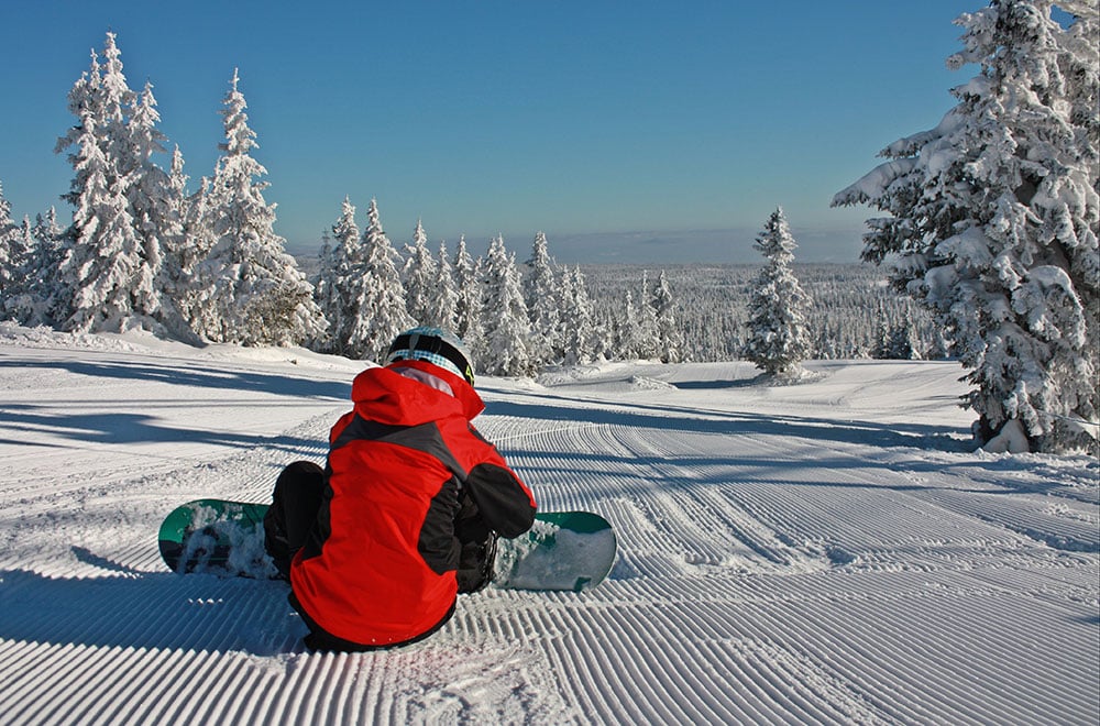 Snowboard på Budor Skianlegg